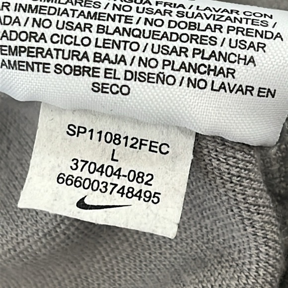 Mens Nike Track Jacket Full zip size Large Cotton blend grey/navy - Picture 11 of 15